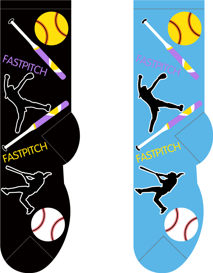 Fastpitch | Softball | Baseball | FOOZYS | Novelty Socks | FAST SHIPPING