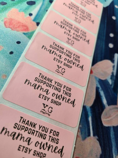 Thank you for supporting this mama owned Etsy shop | shipping label | thermal | small business | packing